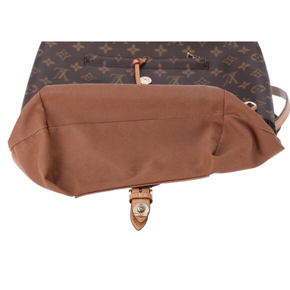 Louis Vuitton Montsouris PM Backpack Brown Monogram M45501 LV Logo Charm - Picture 12 of 16